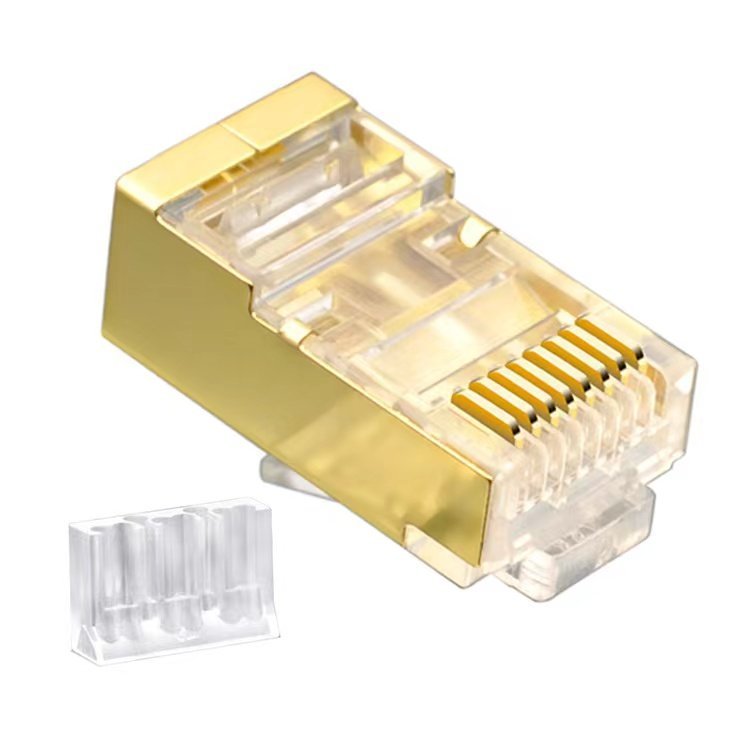 RJ45 CAT5E/CAT6/CAT6A/CAT7 Shielded STP Plug 8P8C 50U Gold Plated